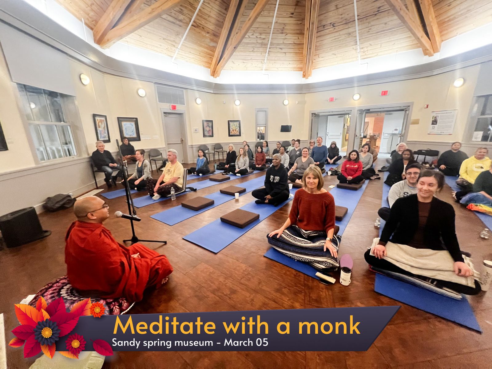 In this Meditate with a monk program, we go beyond mere focus and delve into the profound ways in which focus enables us to transcend negative states of the mind. Through this process, you’ll create space for a life filled with relaxation, energy, and genuine happiness. Our sessions span 90 minutes and consist of 3-4 short sessions, complemented by enlightening discussions and narratives that explore the “why, what, and how” of each technique.